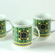 Ensemble de 4 tasses en porcelaine, Tchécoslovaquie 1960