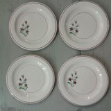 4 plates to ancient dessert Salins model Gigi