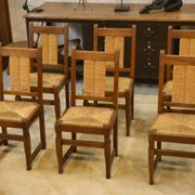 Set of 6 brutalist chairs from the 1950s.
