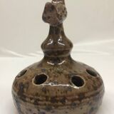 Vase pique fleur en grès pyrite zoomorphe 1950/60