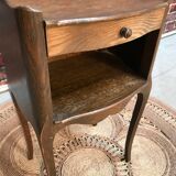 Classic dark wood bedside table
