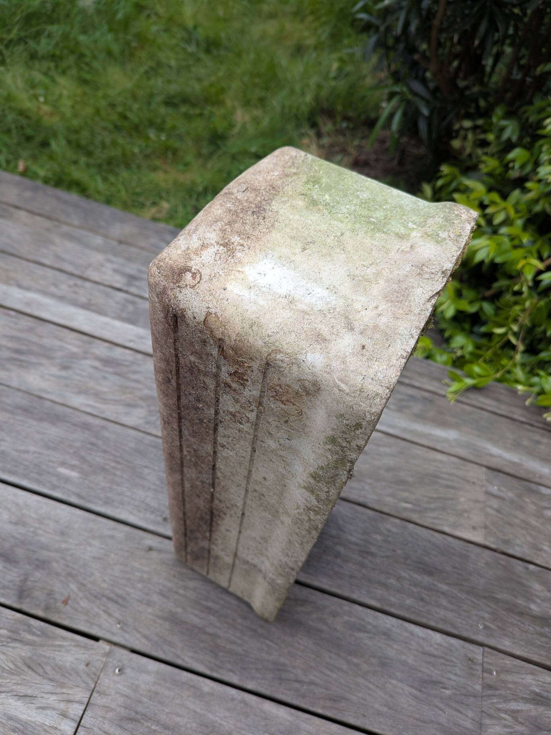 Old fibrecement planter in Eternit style.