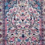 Pakistani wool and silk handmade rug 190x120cm