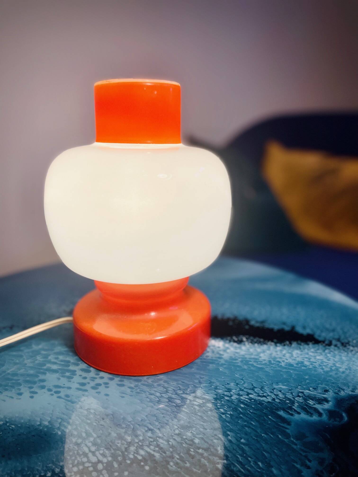 Vintage opaline glass lamp, Space Age, Murano 1960 - 1970