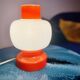 Vintage opaline glass lamp, Space Age, Murano 1960 - 1970