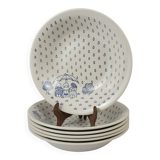 6 Sarreguemines earthenware dessert plates