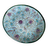 Oval dessert plate in glazed ceramic, Danuta Le Hénaff