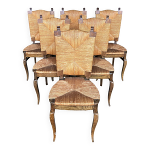 chaises avec jonc en - set