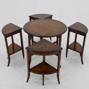 Tables gigognes Art Déco des années 1930 en noyer, Tchécoslovaquie