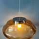 Suspension Space Age UFO en plexiglas orange/marron