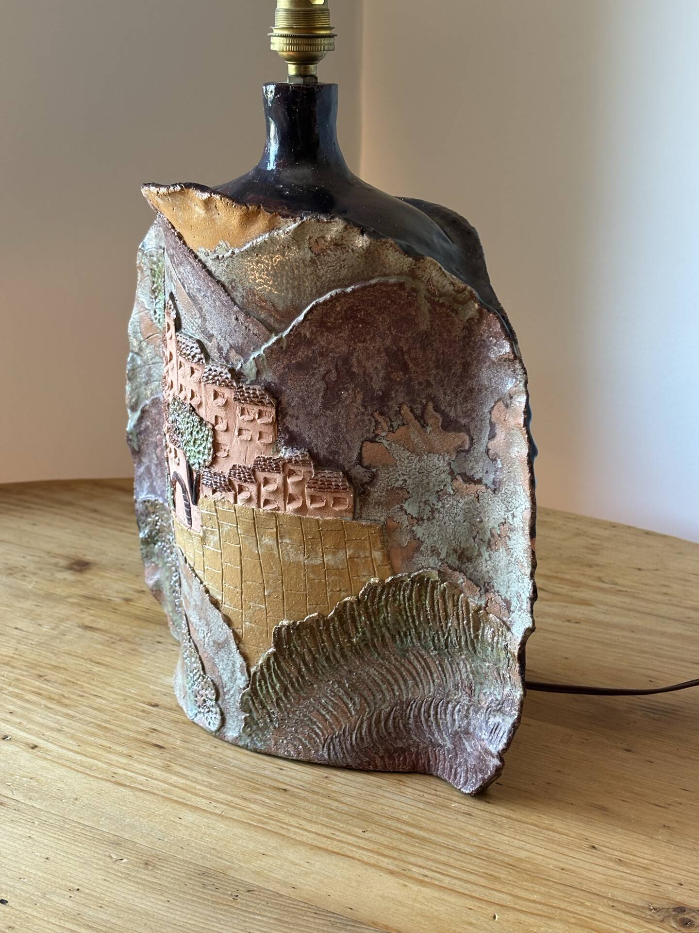Terracotta lamp - 1970s