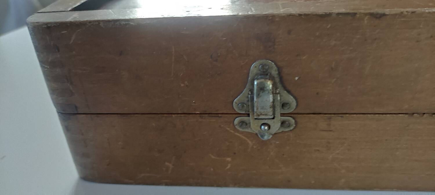 Large game box of backgammon, checkers