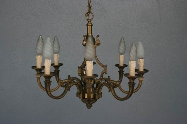 Chandelier bronze 8 branches