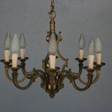 Chandelier bronze 8 branches