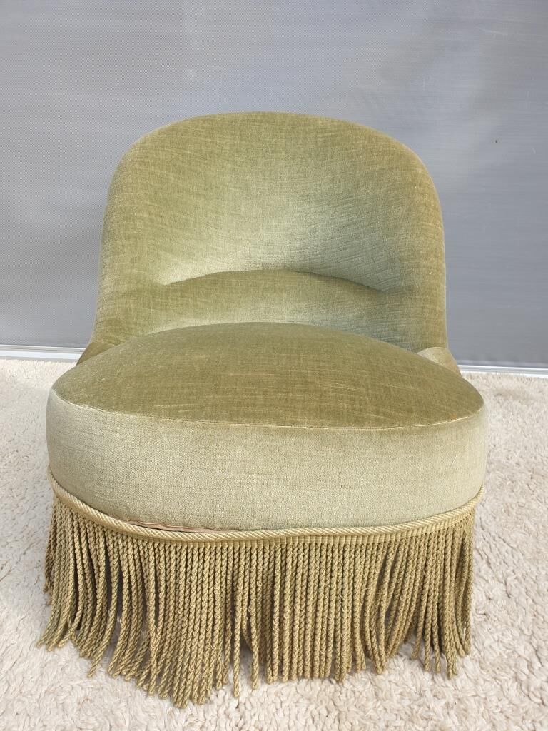 Driver toad velvet iridescent green chamarrée of fringes