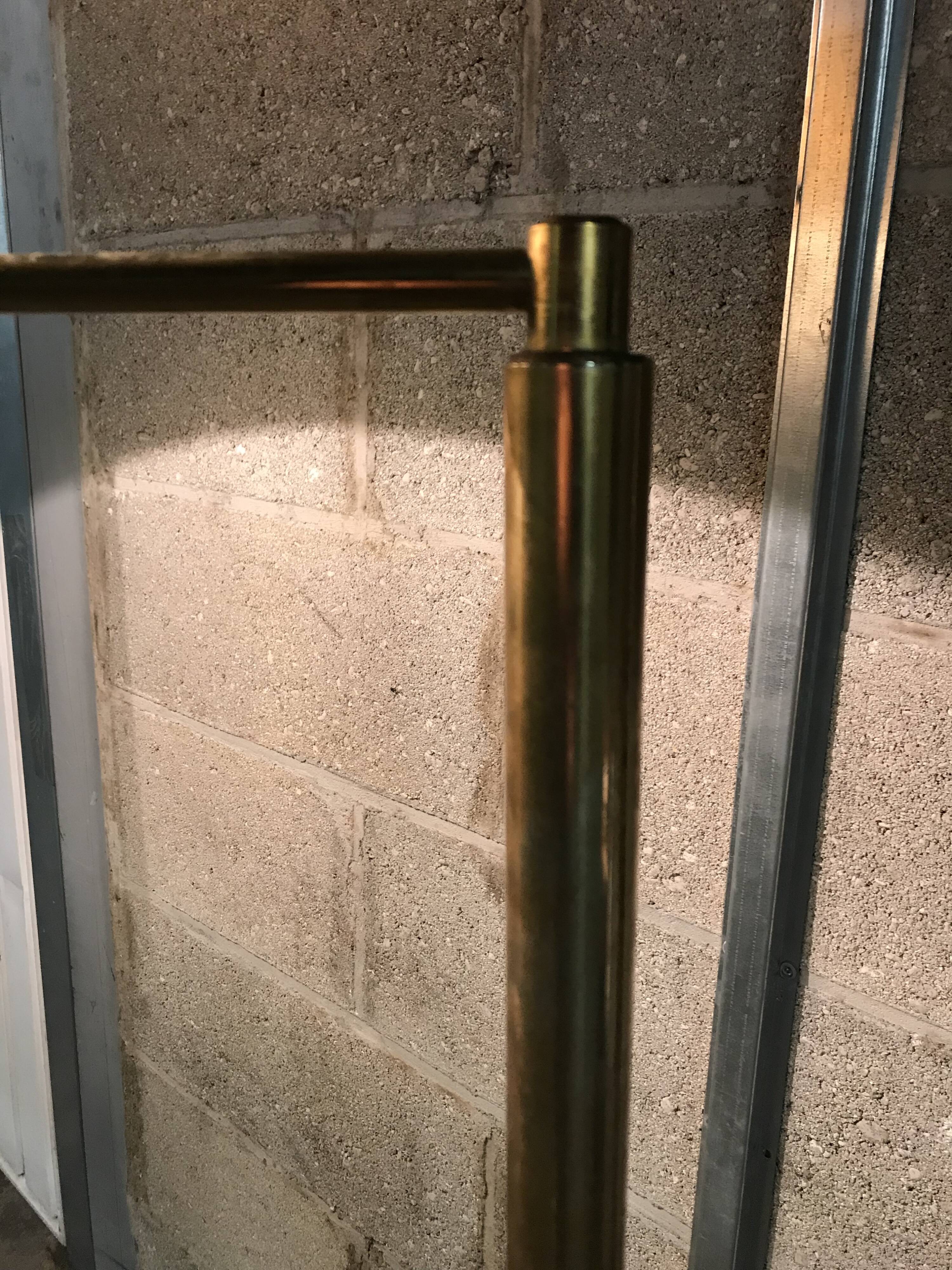 Floor lamp light brass 1970