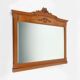 Art Deco Mirror in Oak with Carved Decorations and Facet Cut Mirror, 1930s