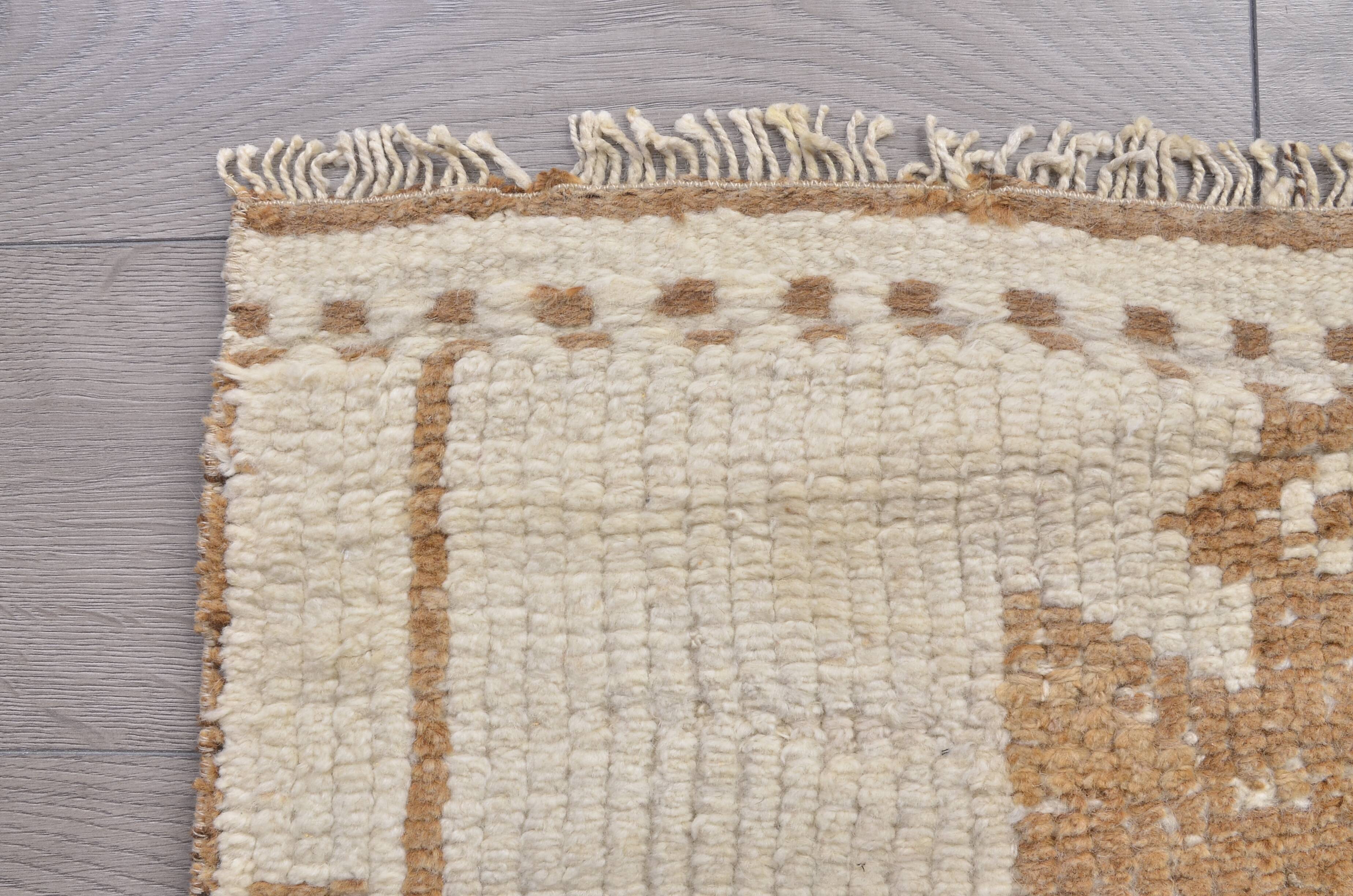 White Kurdish Hallway Runner sku 2409