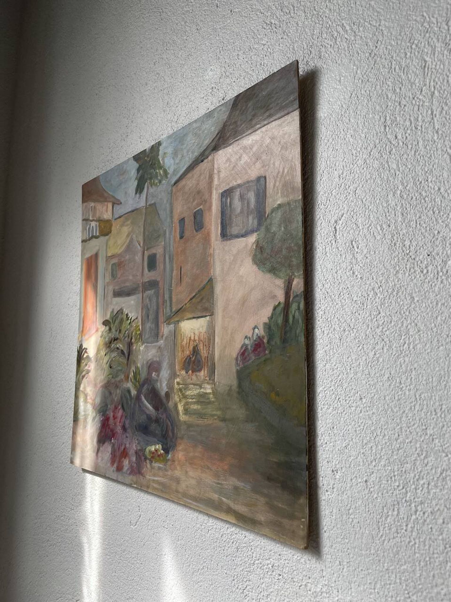 Huile sur panneau paysage