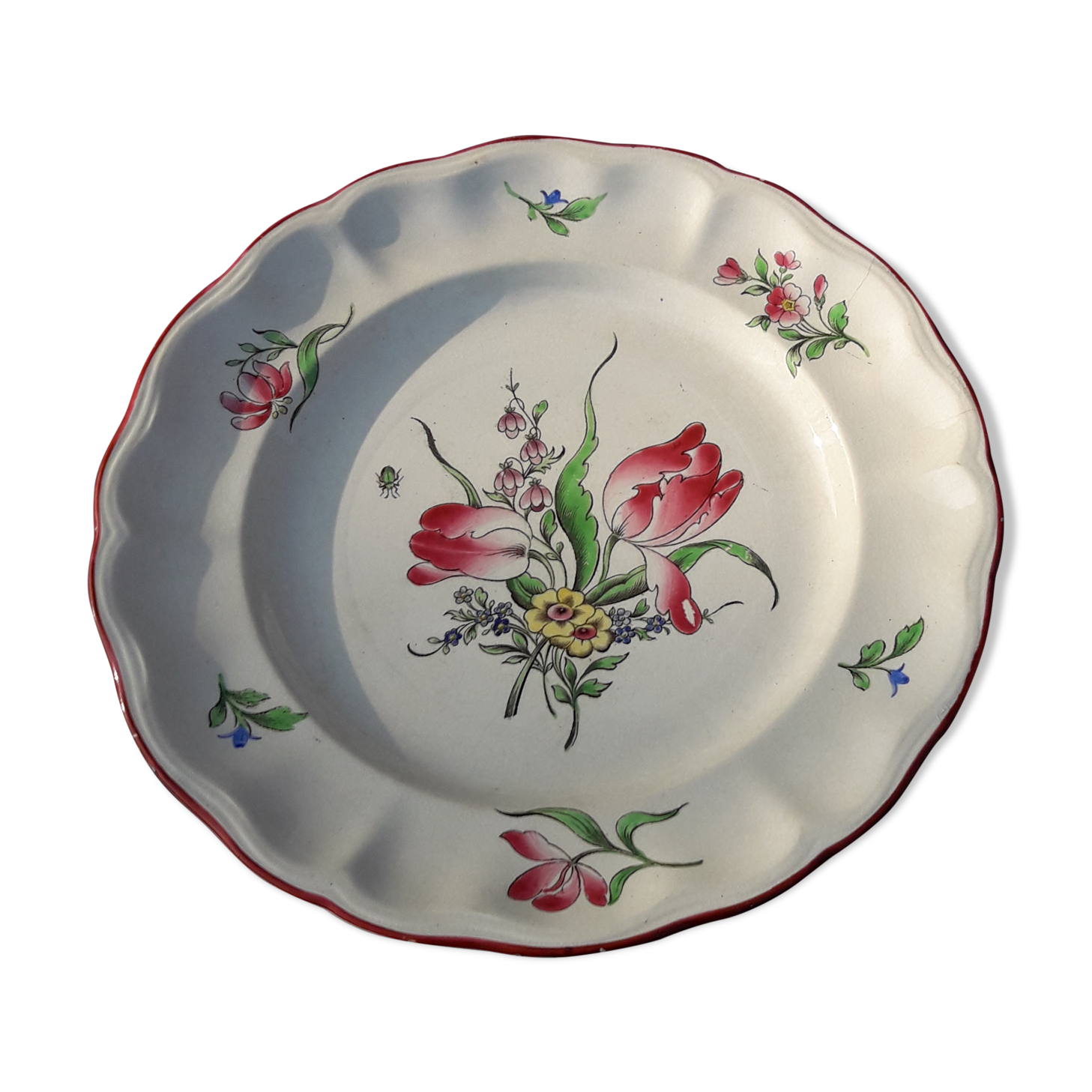 KG Lunéville model China diam 24 cm earthenware plate