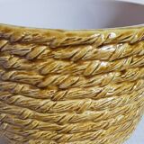 Vintage “rope” slip ceramic planter