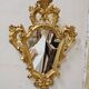 Antique baroque gilded mirror in carved wood, 18th century
