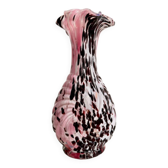 Vase soliflore Art Nouveau en verre de Clichy
