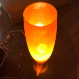 Lampe à poser orange opaline vintage