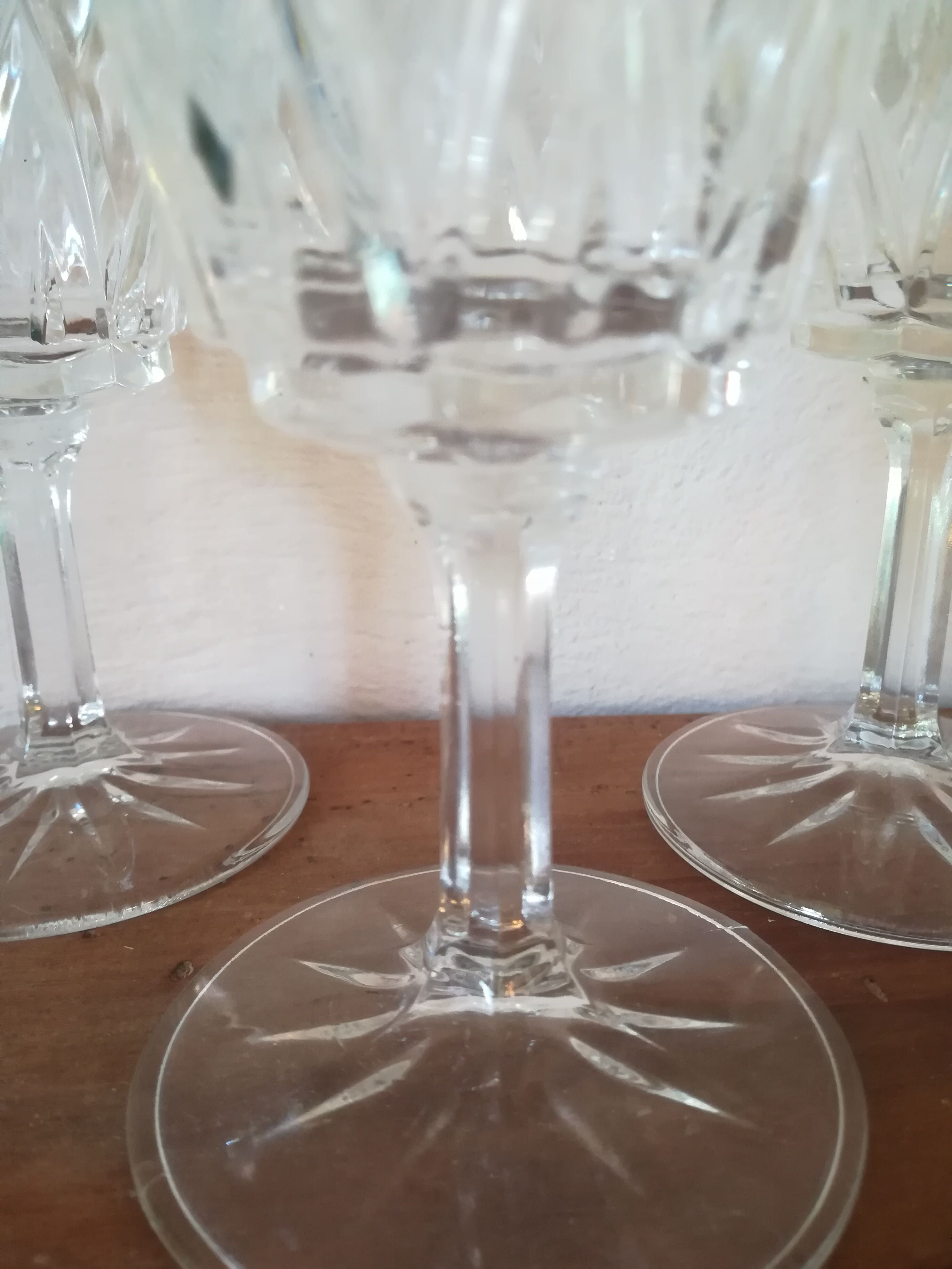 Set of 6 vintage diamond glasses