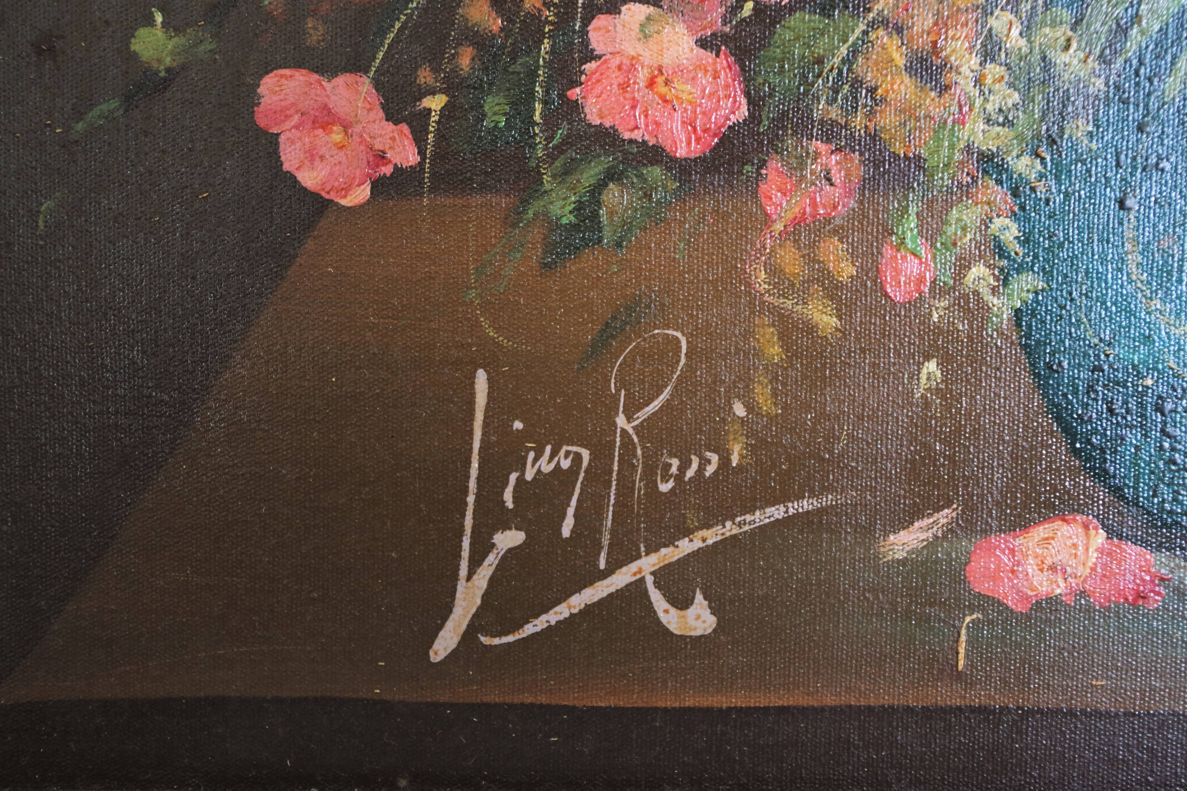 Floral arrangement painted by Lina Rossi, 1930s