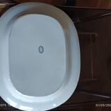 large 19th century earthenware dish and plates with Chinese decor