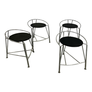 Lot de 4 tabourets « lune