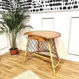 Vintage rattan table, desk