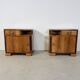 Pair of Art Deco Bedside Tables, Streamline Design, 1950s