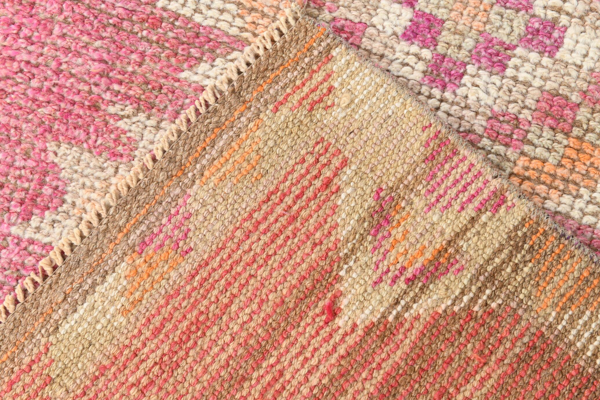 3x10 Rug For Kitchen Pink Turkish Runner Rug, 86x321Cm SK 18318