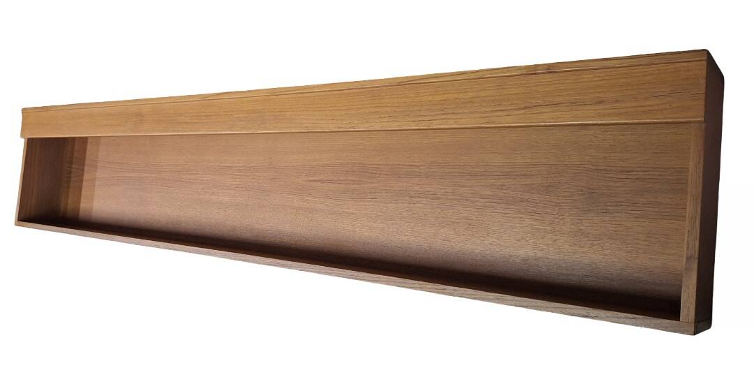 Extra long floating sideboard / wall shelf in teak 210 cm, Denmark 1960s