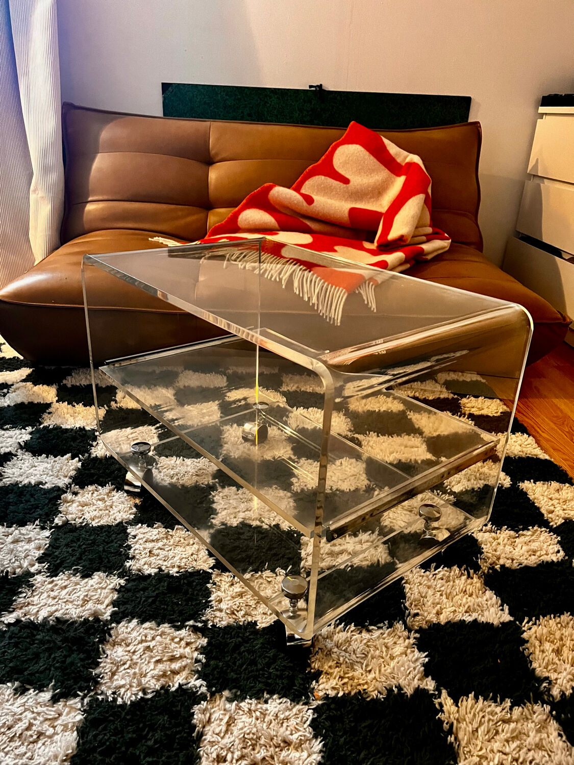 Plexiglass coffee table