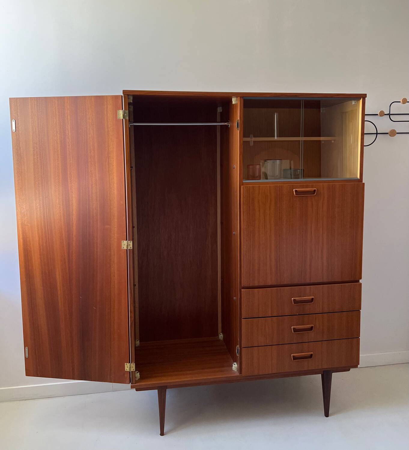 Secretary cabinet from the 60s vintage Scandinavian style