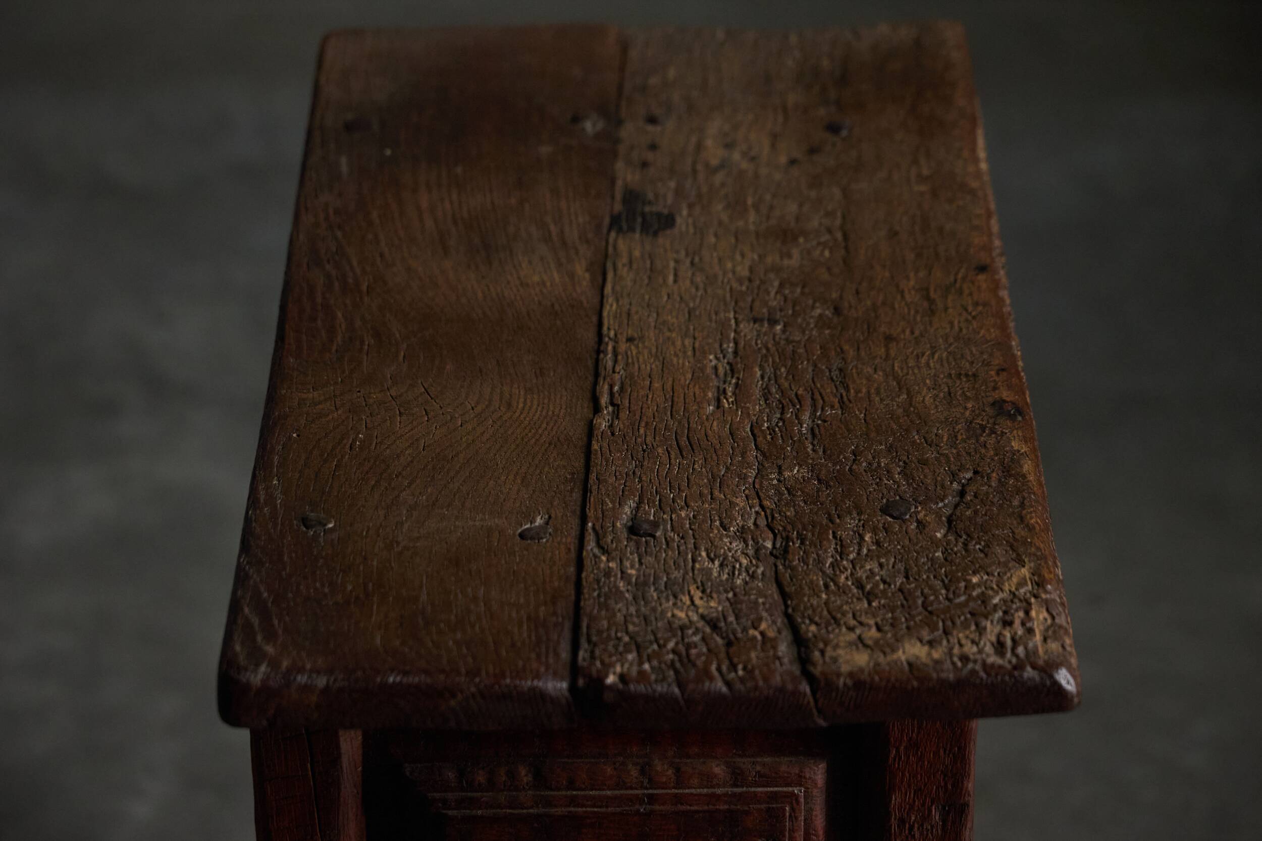 Antique rustic oak cabinet, France, 19th century