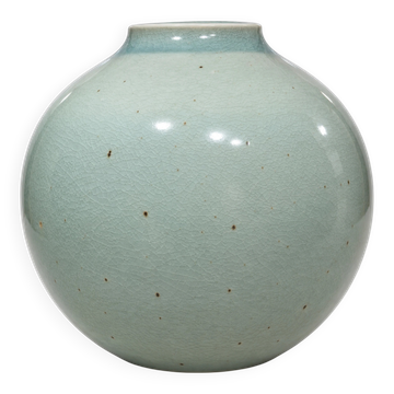 Grand vase boule en grès émaillé céladon – Le Cep, Villenauxe-la-Grand