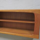 Extra long Danish floating sideboard in teak 200 cm, 1960s