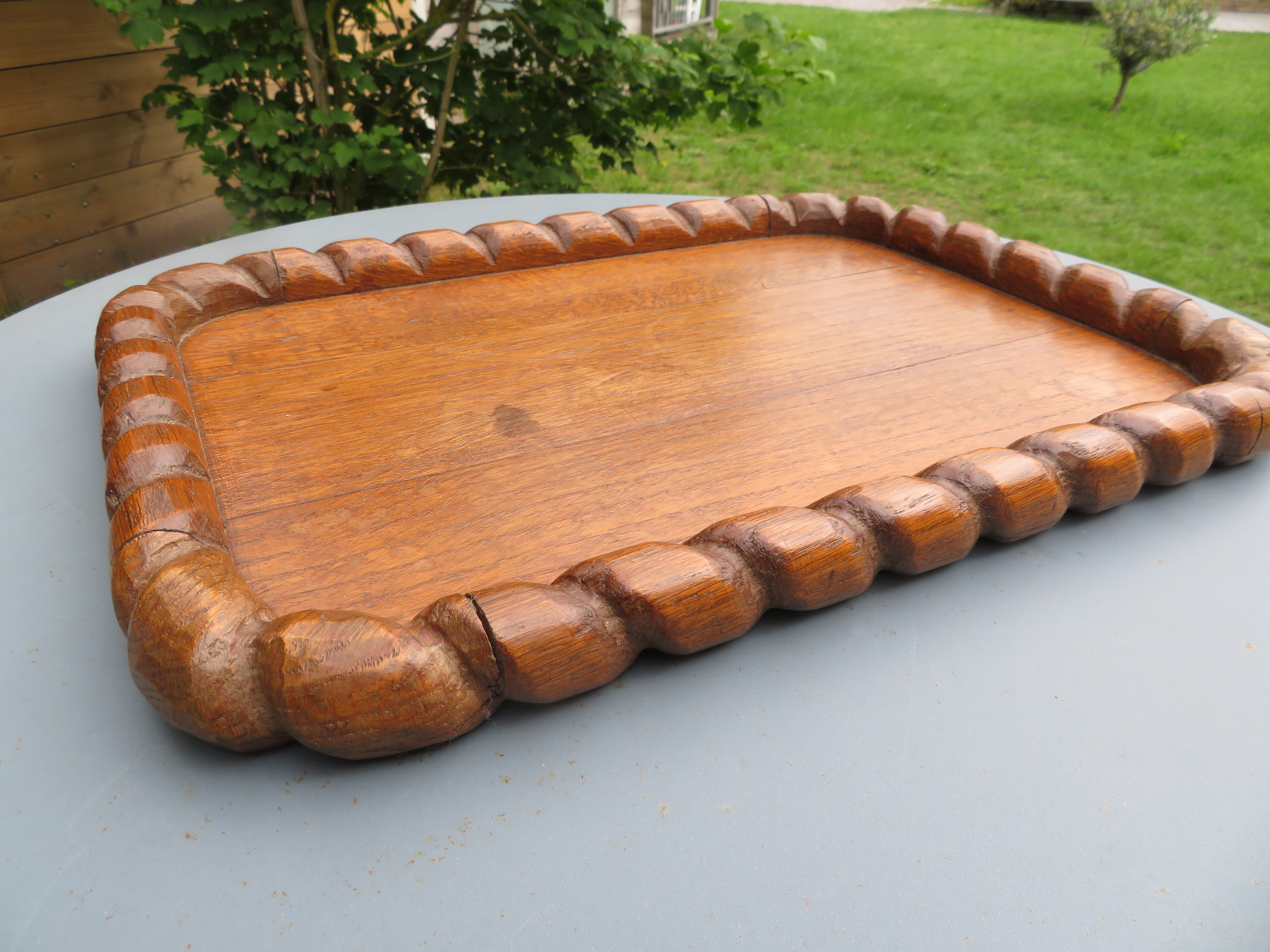Solid wood tray from the 1940s-50s.