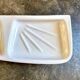White earthenware wall-mounted soap dish no. 2