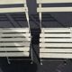 Series of 3 old folding outdoor chairs vintage garden