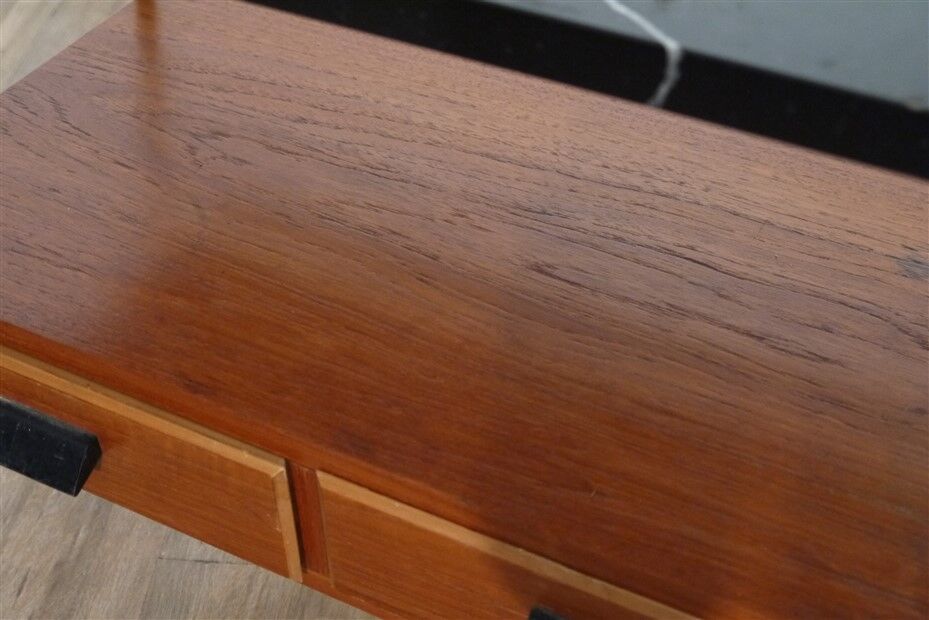 Vintage Scandinavian console in teak and marble 1960