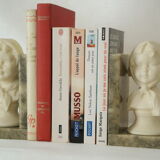 Pair of greenhouses vintage marble and alabaster books Italy