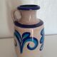 Carstens vase West Germany blue floral motifs