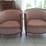 Paire fauteuils club Art déco, années 30