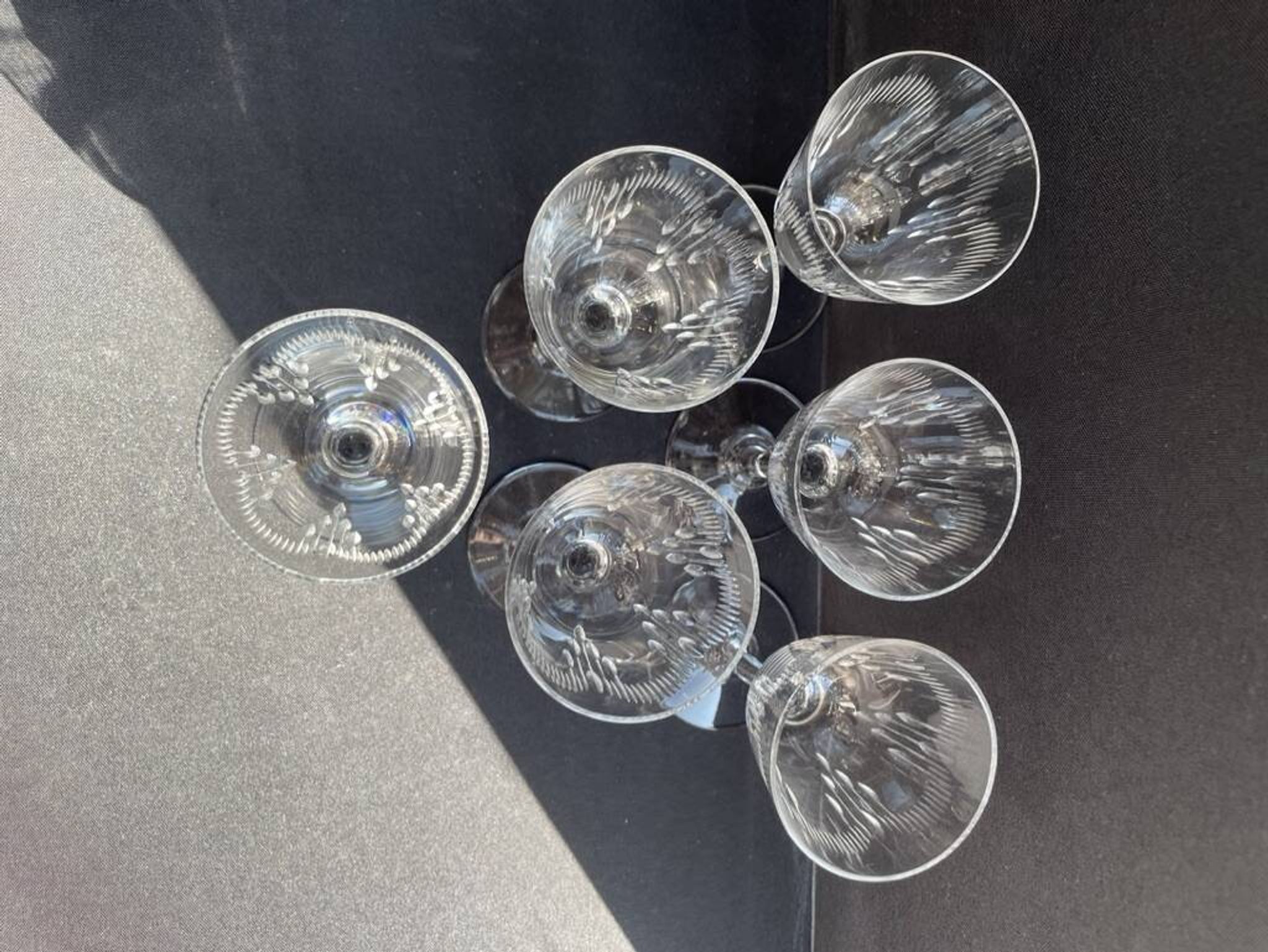 6 verres à vin Baccarat service Molière