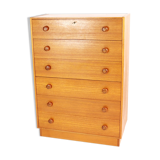 Chest of drawers six teak drawers